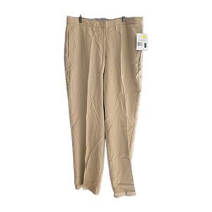 NWT Liz Golf by Liz Claiborne Anissa Beige Straight Leg Golf Pants Womans Sz 16